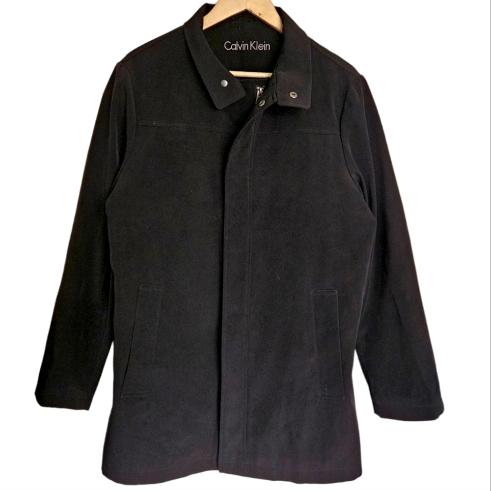 Calvin Klein Black Classic Collared Full Zip‎ Jacket 38R